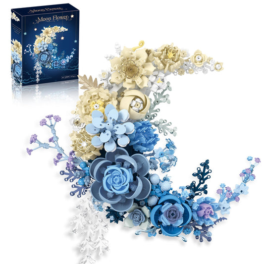 Nayihoop Moon Flower Building Set assembled wall art brightens any space