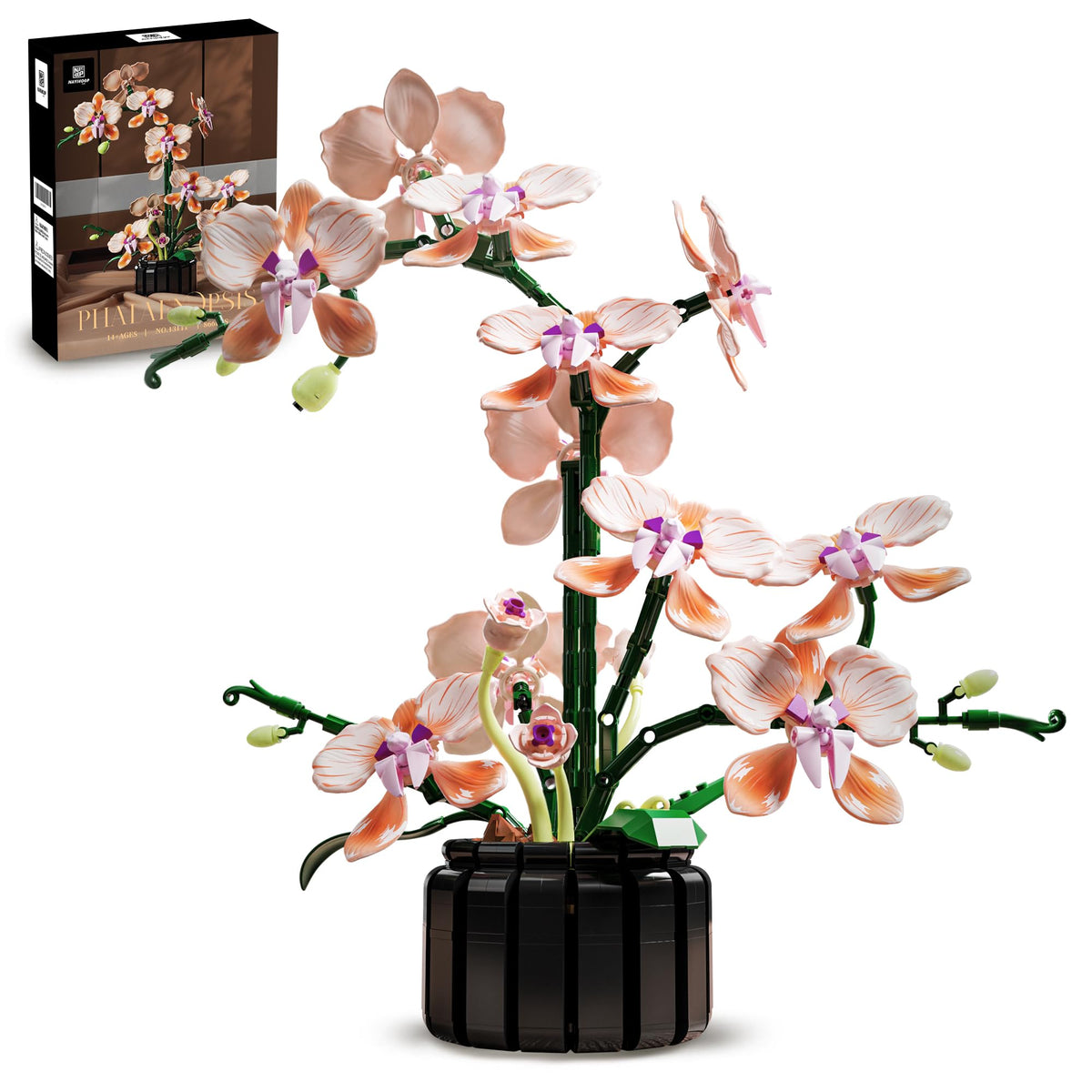 Nayihoop Orchid Building Set petal detail for elegant home decor