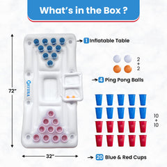 NAYUNA Floaty cup holes accommodate 10 cups per side for games