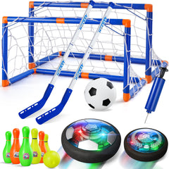Nazano 4-in-1 hover soccer ball set assembly in action for easy setup and immediate play