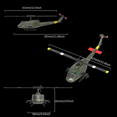 NBJIALIN RC Era C032 Huey side view highlighting compact 1/48 scale.