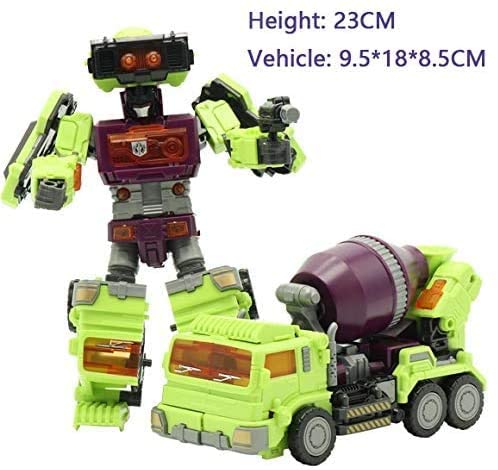 NBK robot devastator green assembly shows six sets ready for transformation