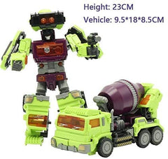 NBK robot devastator green assembly shows six sets ready for transformation