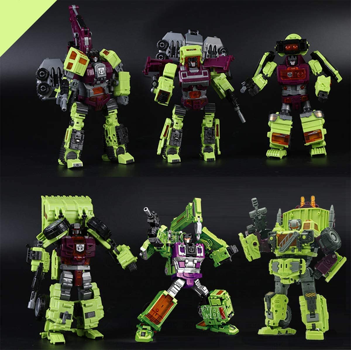 NBK 6-in-1 robot devastator materials in green for durability
