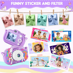 NBKLS kids camera charging with USB cable for longer play sessions