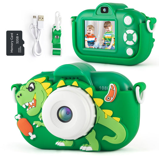 NBKLS kids camera with front and back lenses for creative photos.