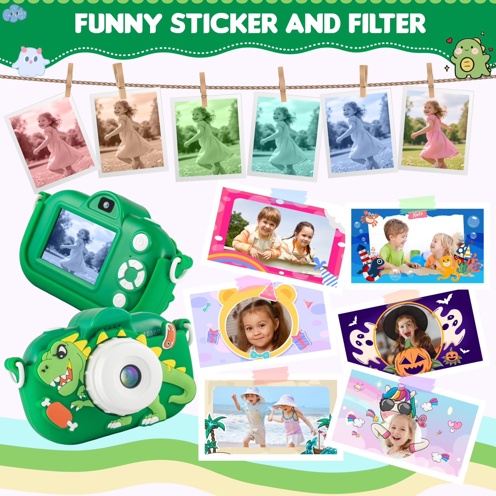 NBKLS kids camera protective silicone case for drop protection.