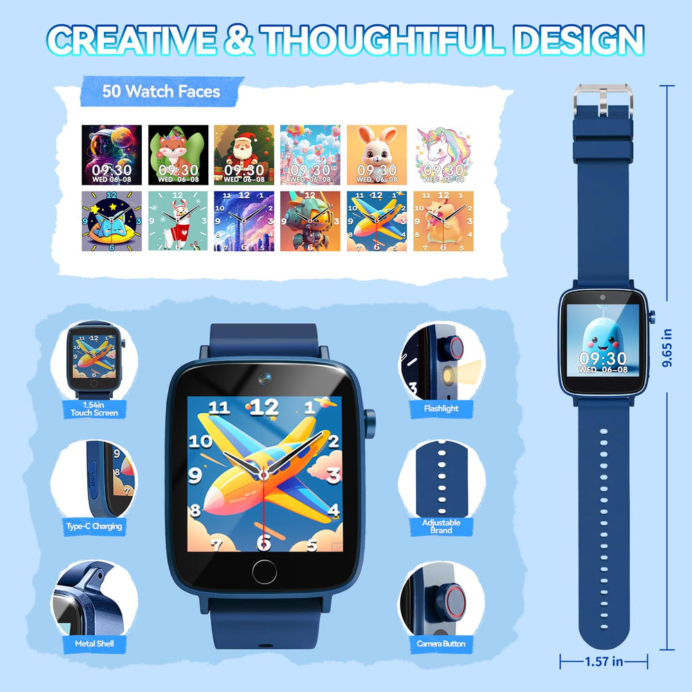 NBKLS Kids Smart Watch long battery life for week-long use.