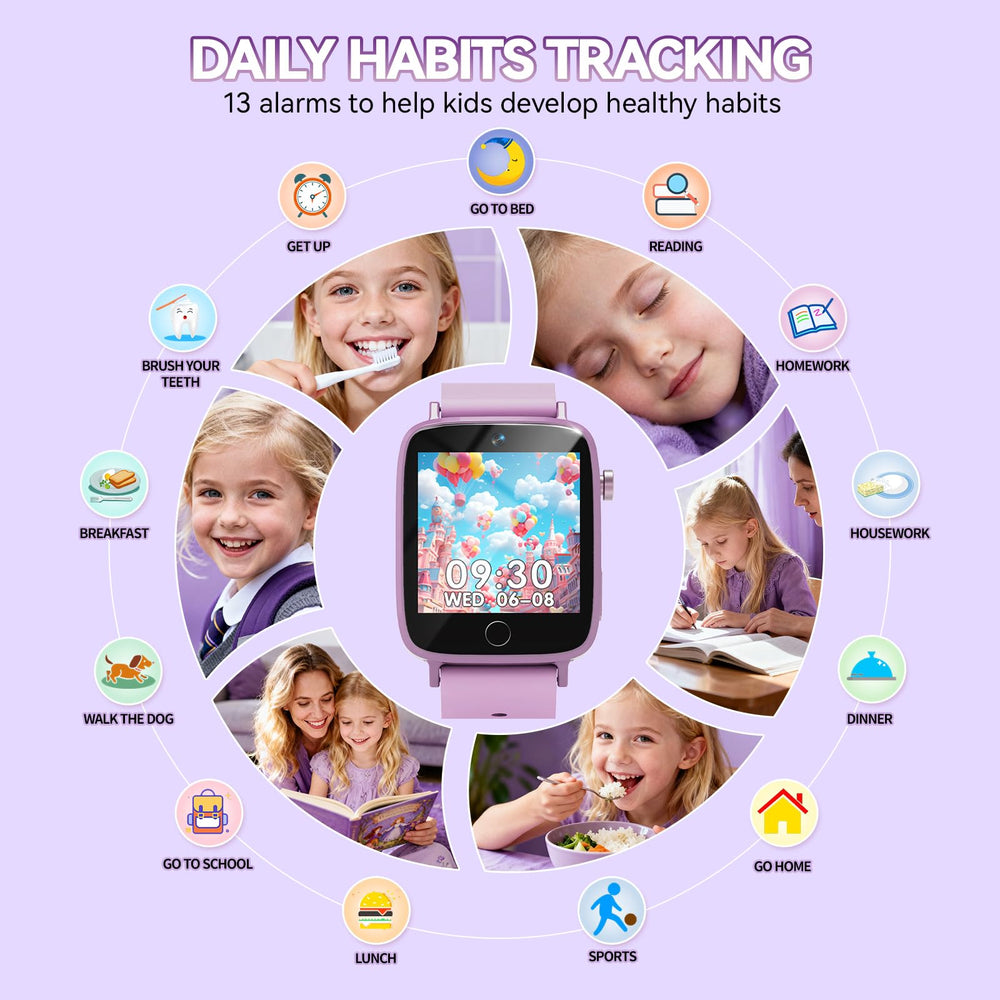 NBKLS Kids Smart Watch with soft strap and sturdy aluminum frame.