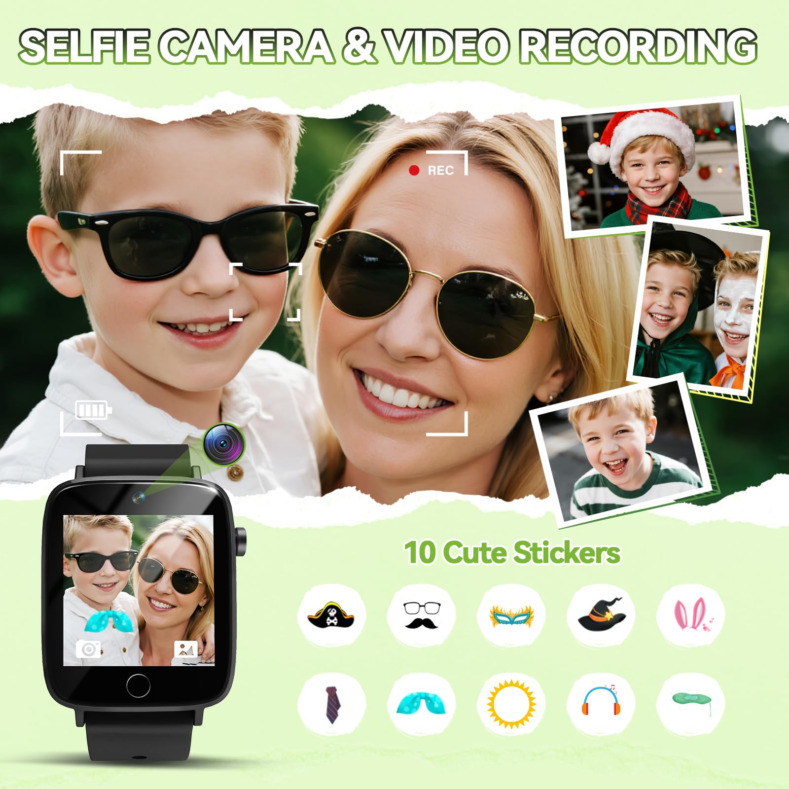 NBKLS Kids Watch camera selfie for kid-friendly photos