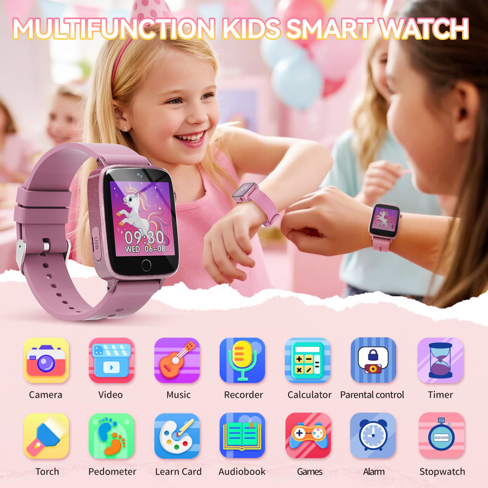 NBKLS Kids Watch side strap ensures a comfortable, secure fit during play