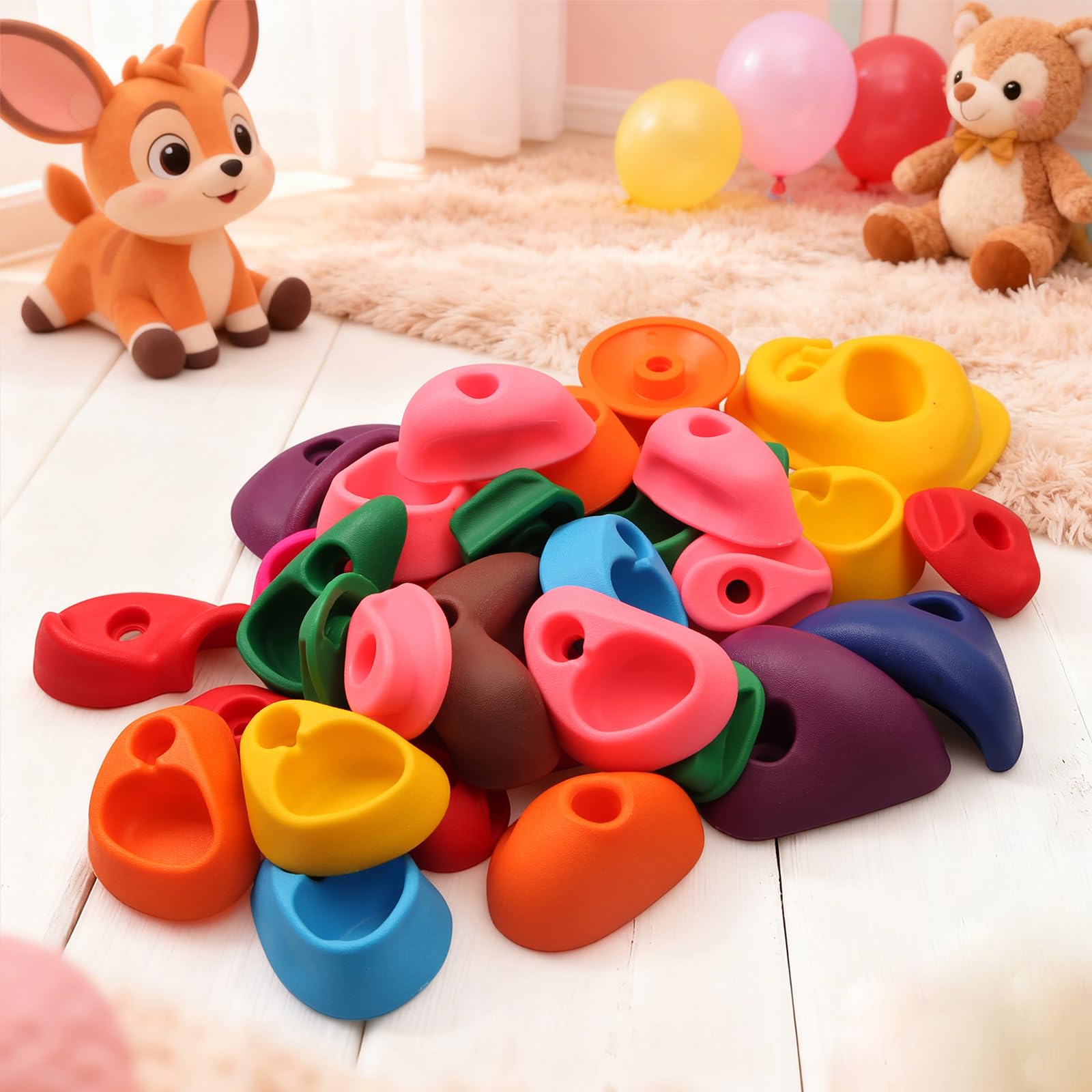 NEATATOU indoor outdoor rock climbing kit supports safe, active play on playgrounds and walls.