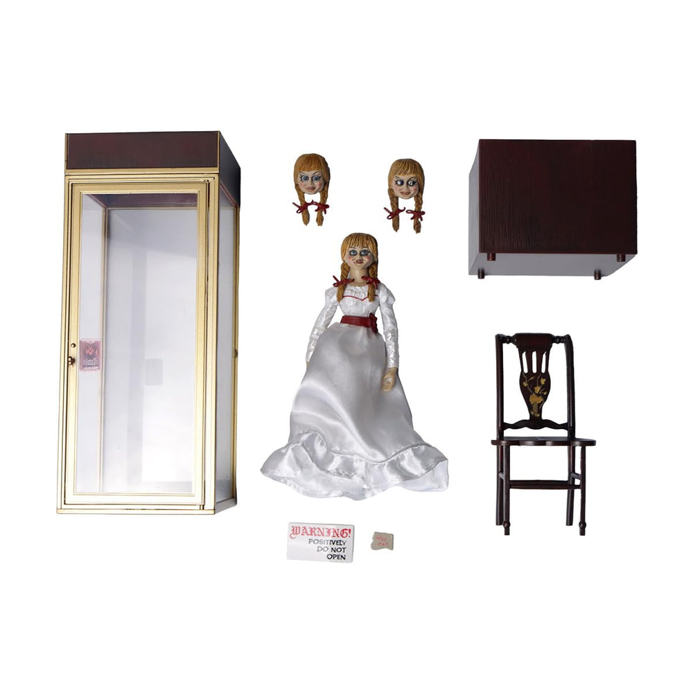 Museum doll case keeps the NECA Annabelle figure protected