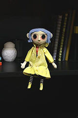 NECA Coraline removable yellow raincoat, poseable with hidden armature features.
