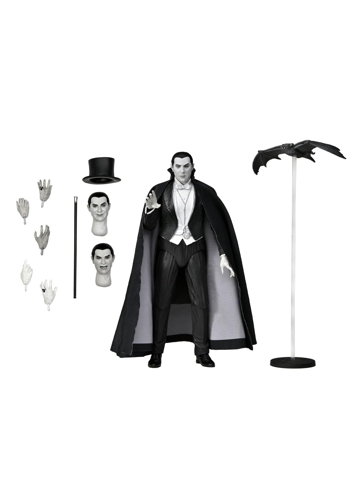 NECA Dracula Carfax Abbey figure front view with tuxedo and cape