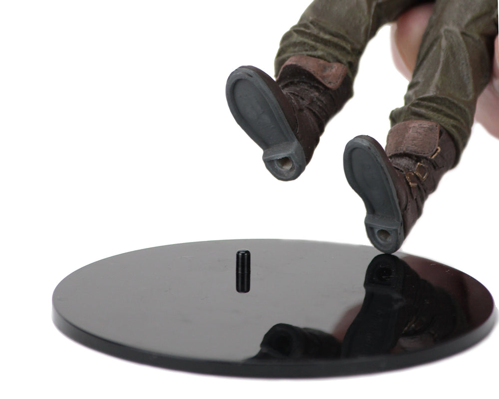 NECA 10-pack display stands keep multiple figures securely separated.