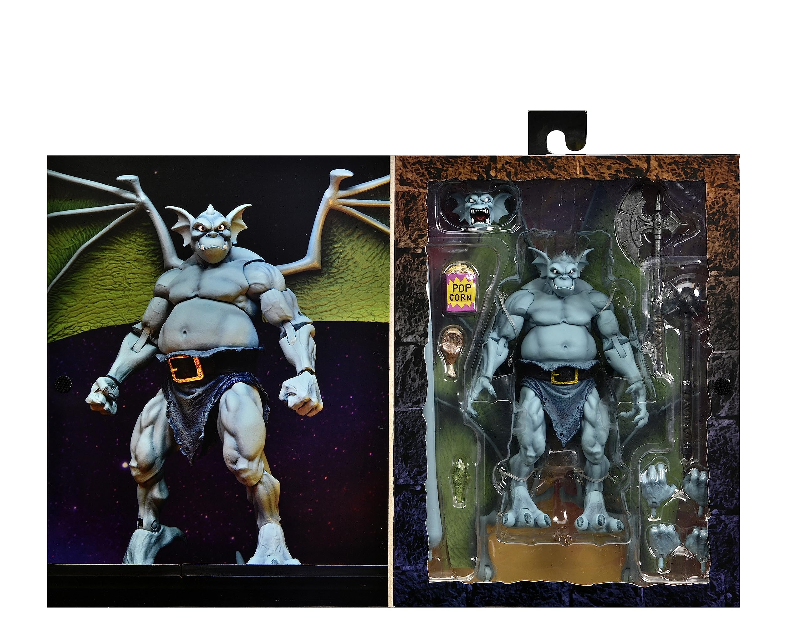 NECA Gargoyles Broadway axe and mace weapon piece for dramatic duels.