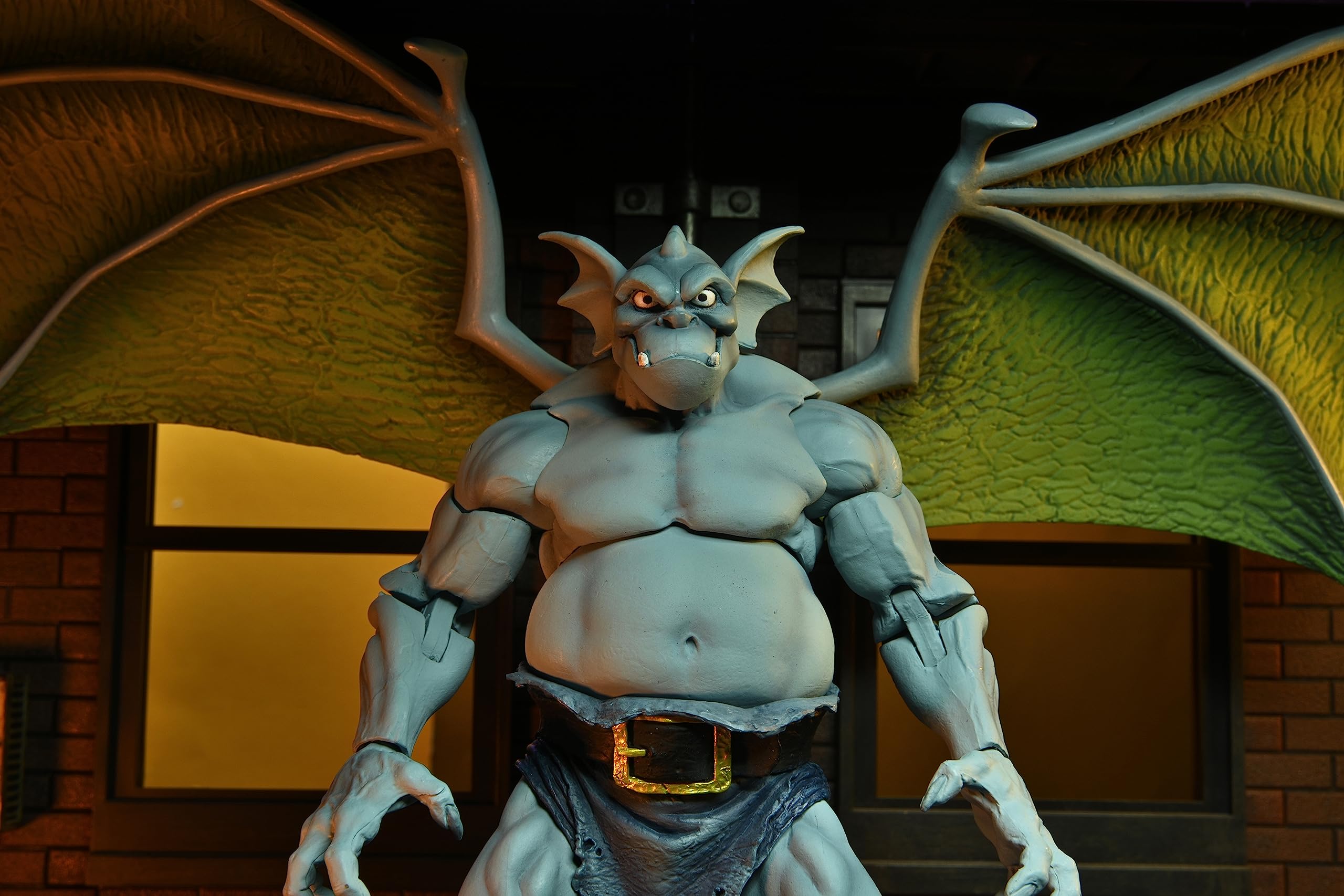 NECA Gargoyles Broadway display box for safe collectible presentation.