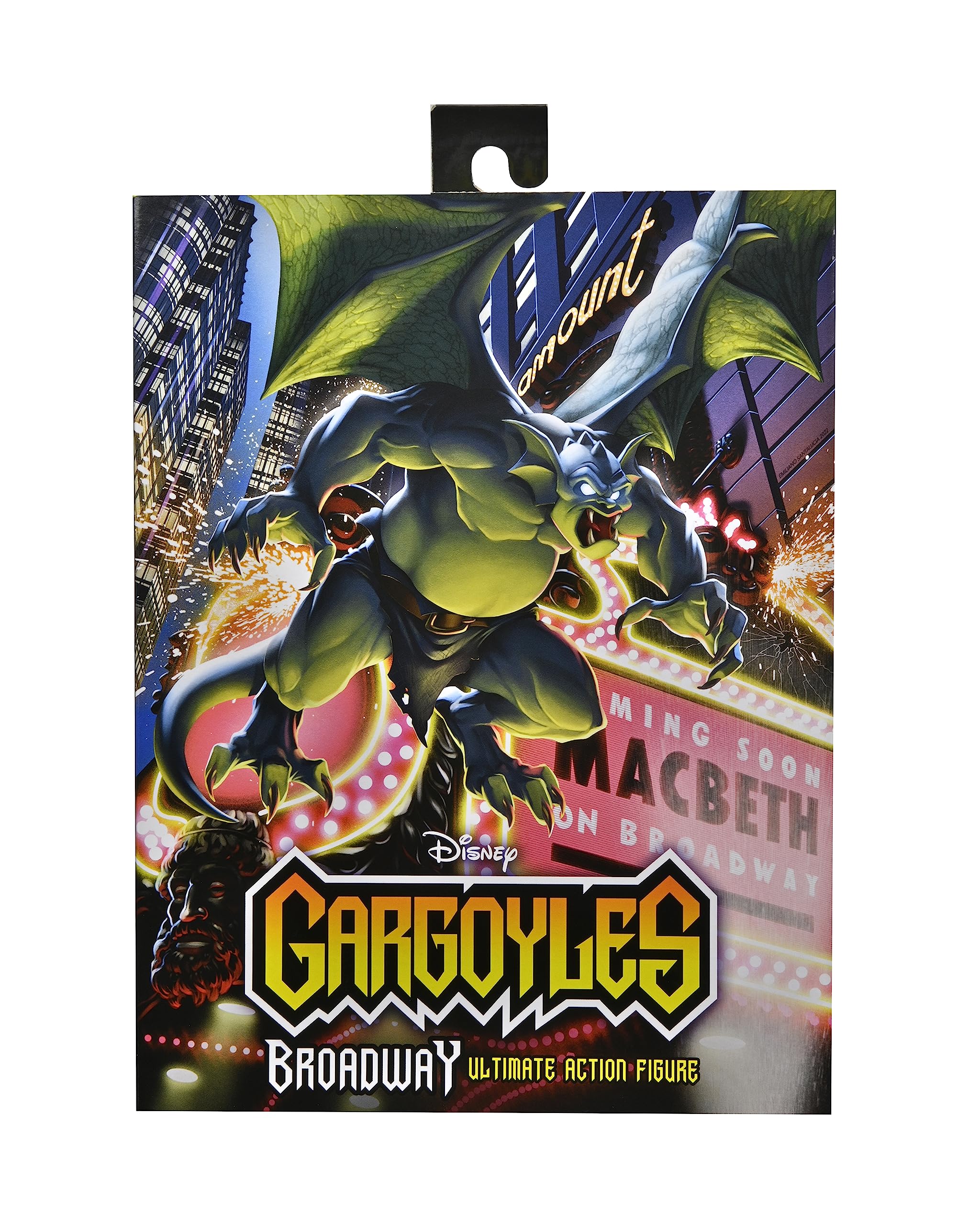 NECA Gargoyles Broadway interchangeable hands and accessories for varied action poses.