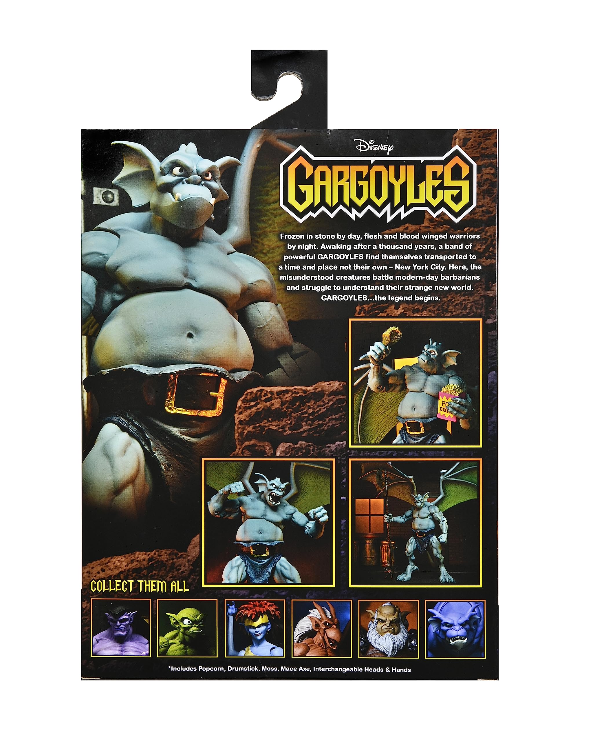 NECA Gargoyles Broadway meat and popcorn accessories for character moments.