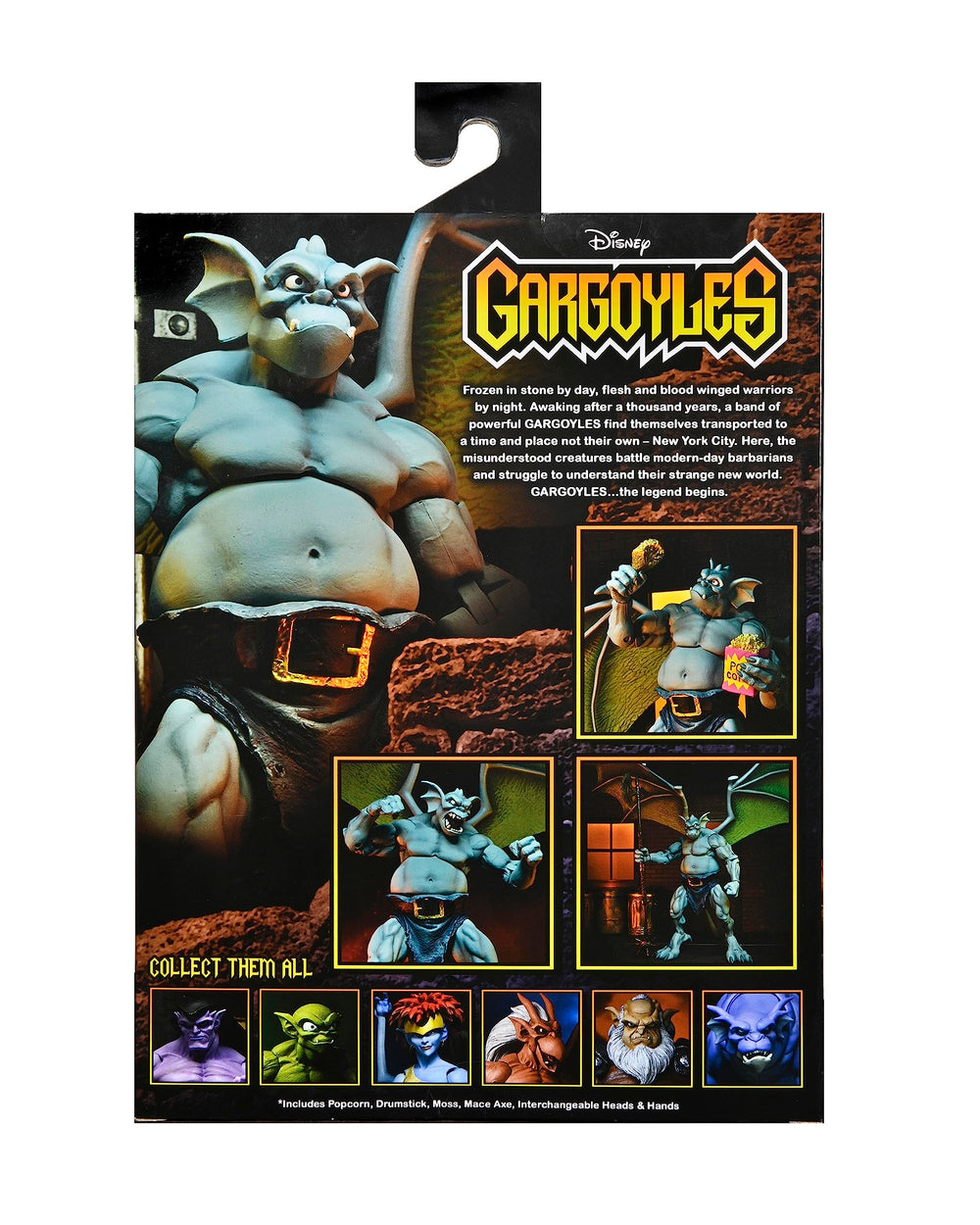 NECA Gargoyles Broadway meat and popcorn accessories for character moments.