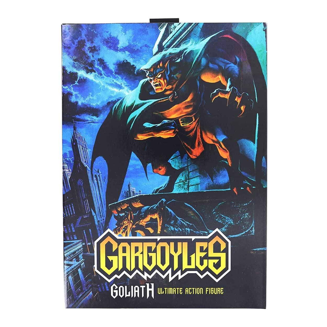NECA Gargoyles Goliath Ultimate 7in window box packaging for safe display