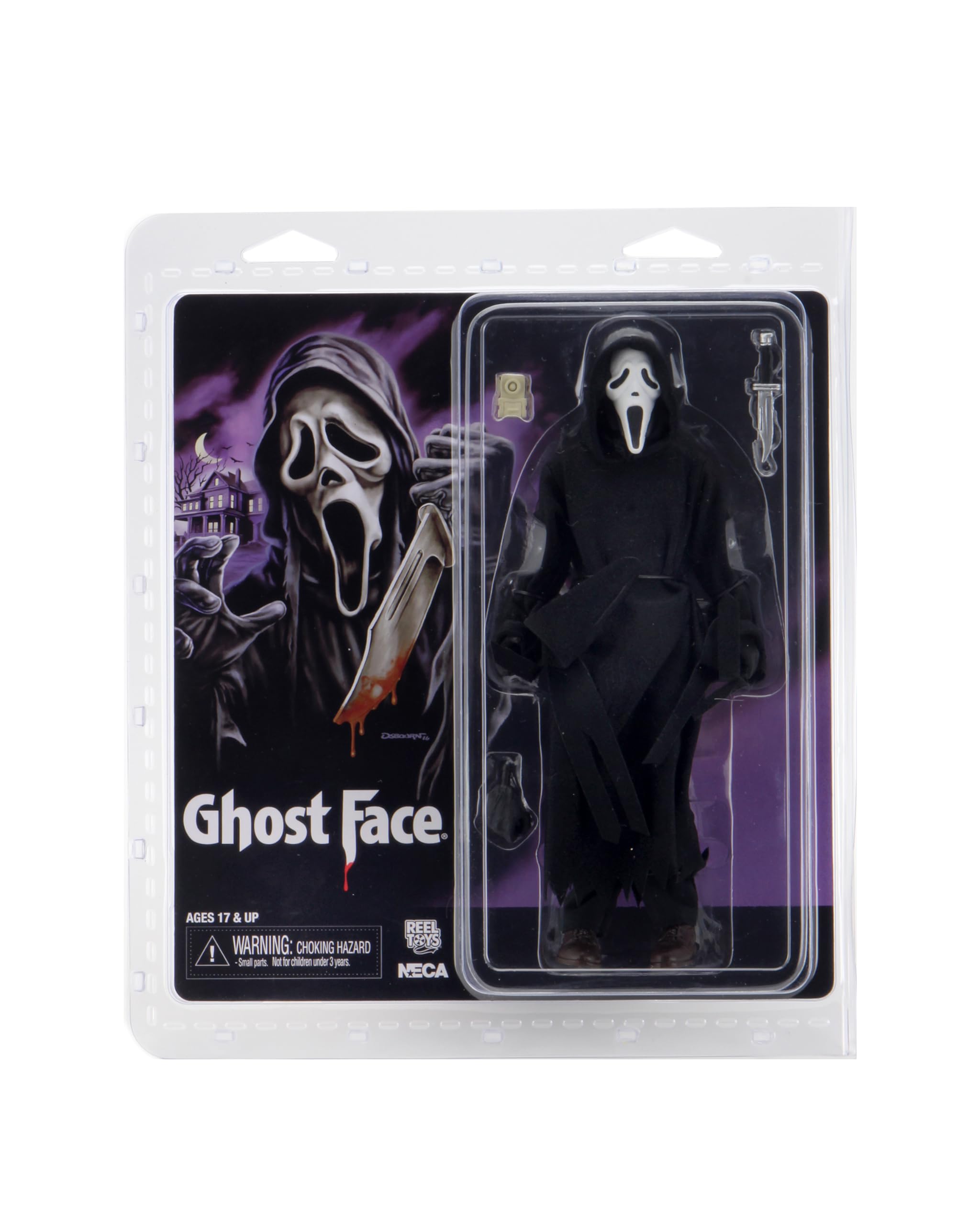 NECA Ghost Face mask detail showing screen-accurate likeness.