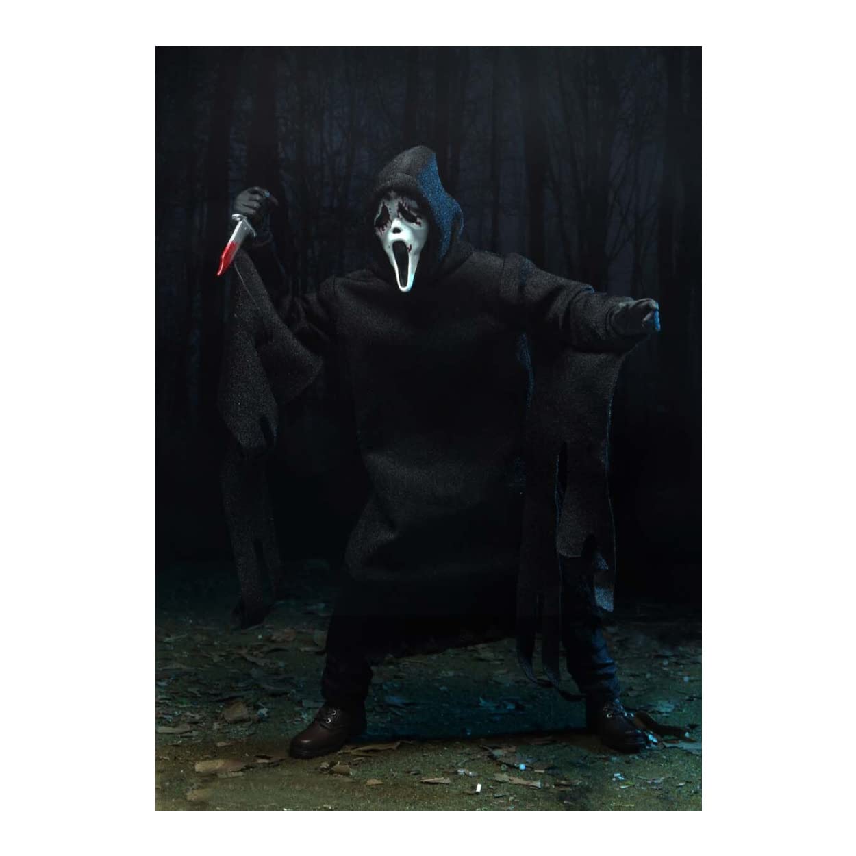 NECA Ghostface glow-in-the-dark head for night displays