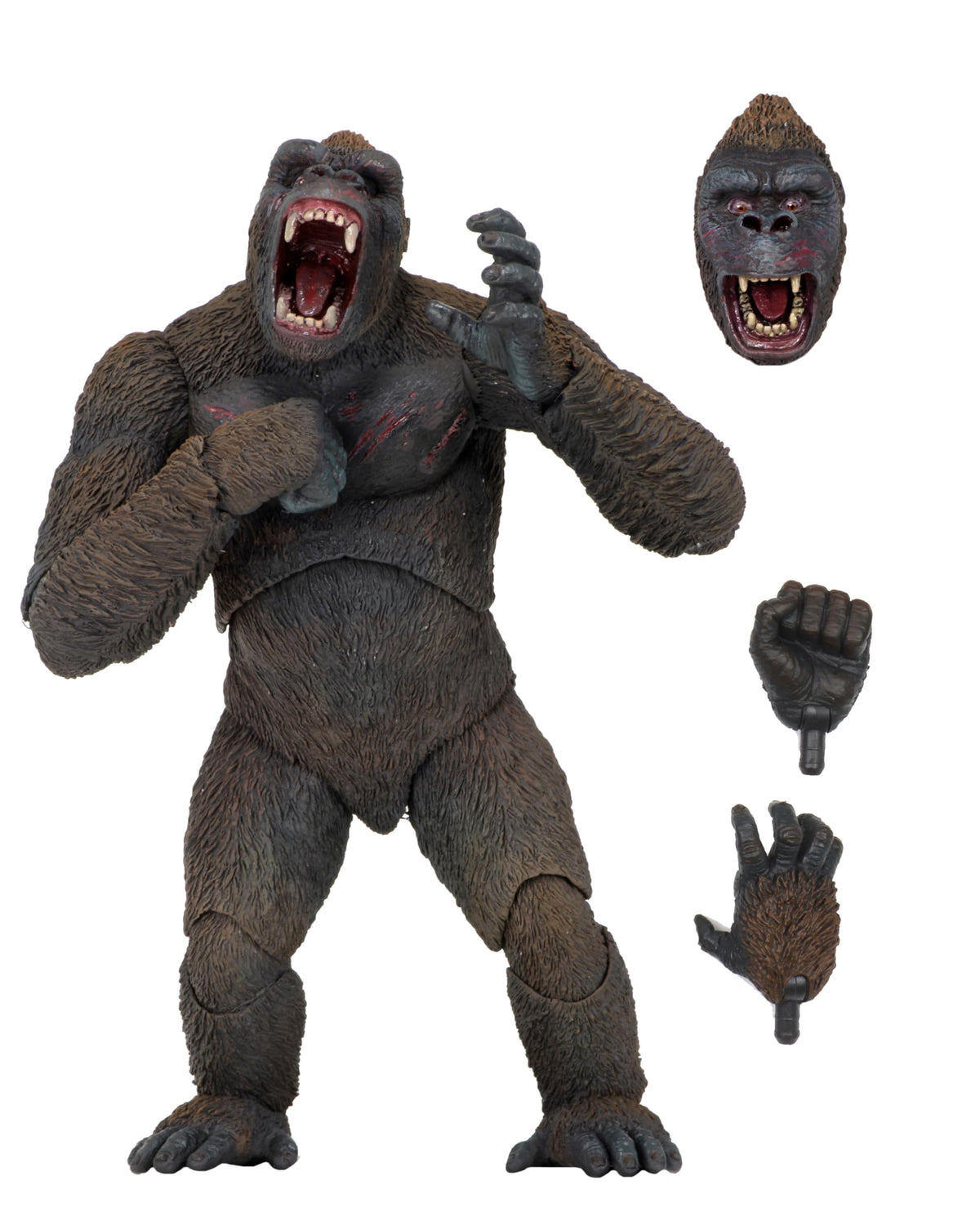 NECA King Kong two heads for expressive display and pose variety