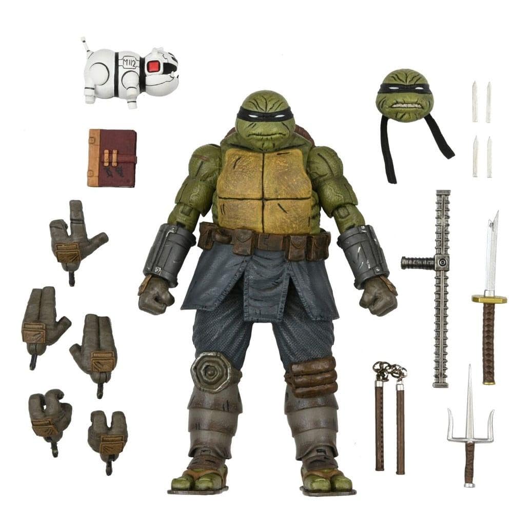 NECA The Last Ronin Ultimate Unarmored with Mouser and tonfa, ideal for authentic display.