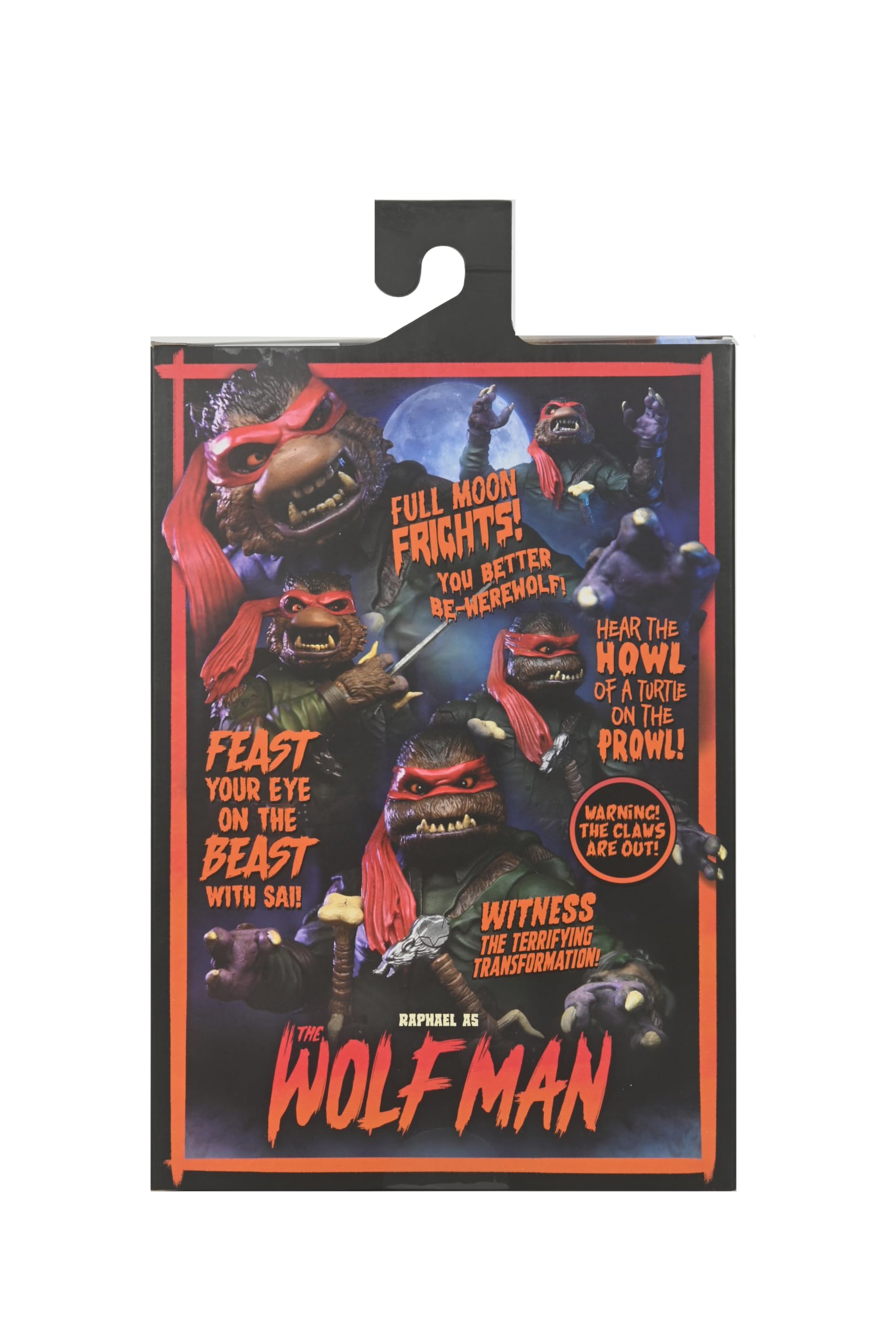 NECA Wolfman Raphael figure shows two sais tucked into belt