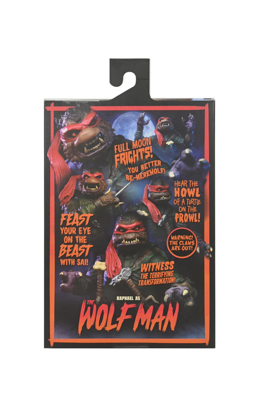 NECA Wolfman Raphael figure shows two sais tucked into belt