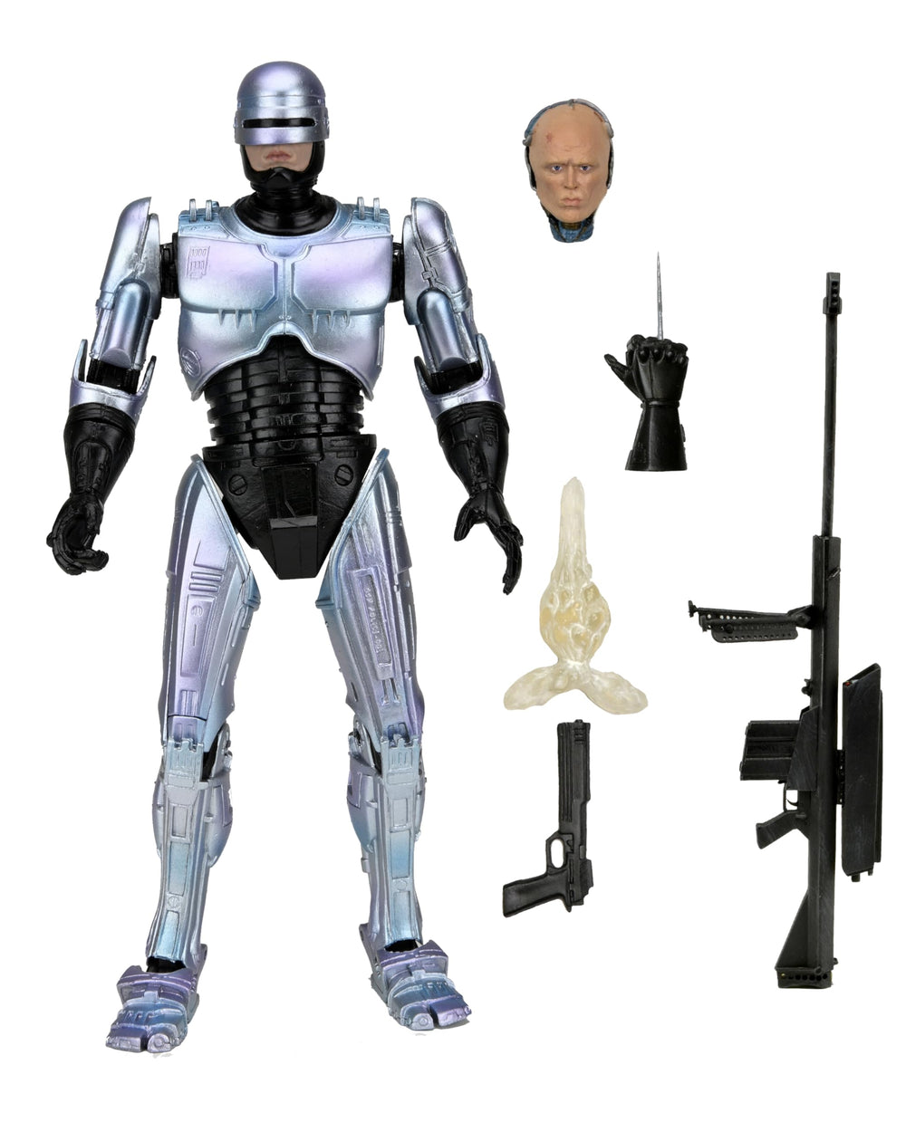 NECA RoboCop Ultimate figure featuring Cobra Assault Cannon for dynamic display