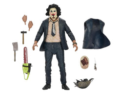 NECA Leatherface chainsaw accessory for dramatic display moments.