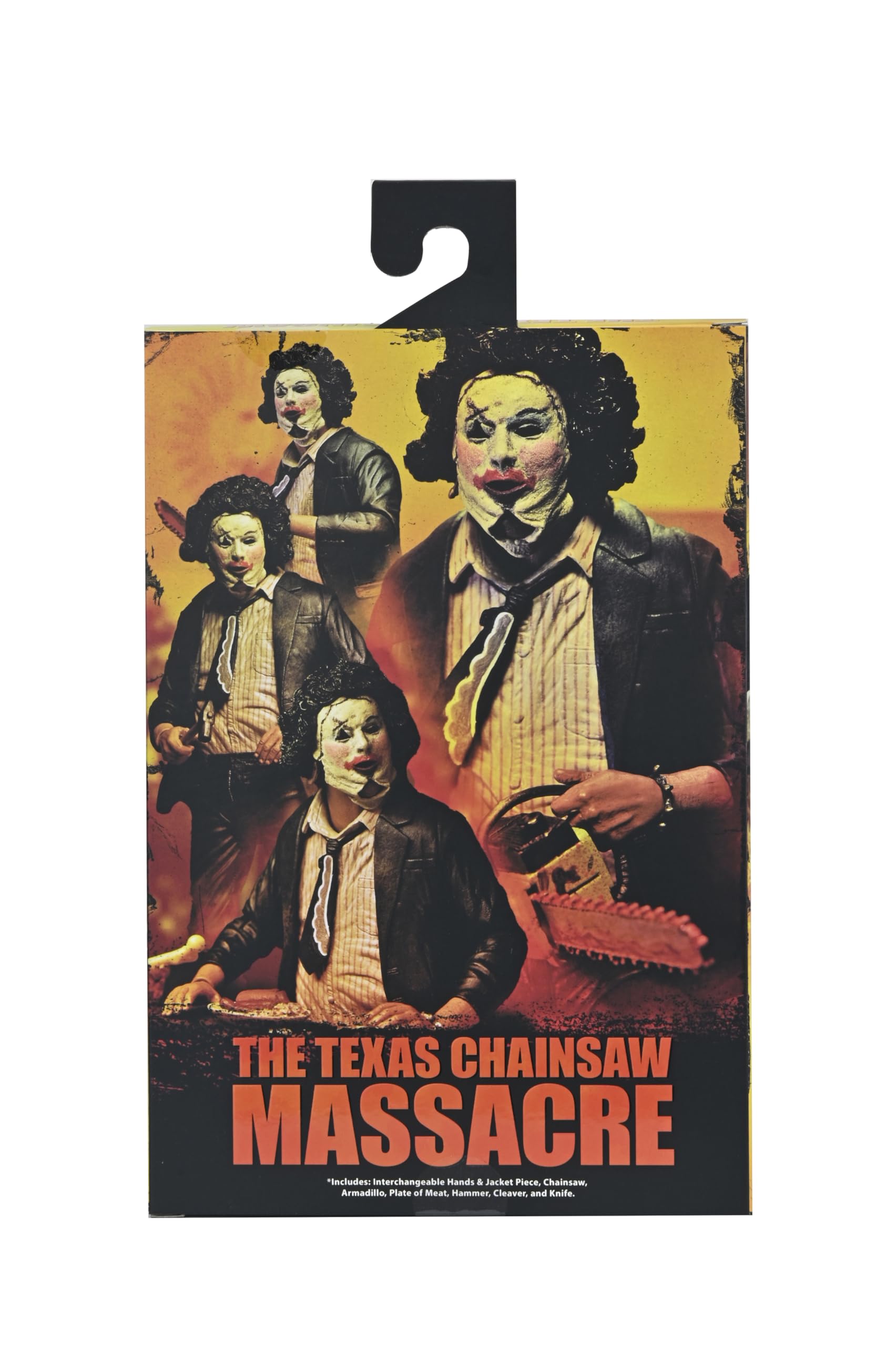 NECA Leatherface interchangeable hands for varied poses and gestures.