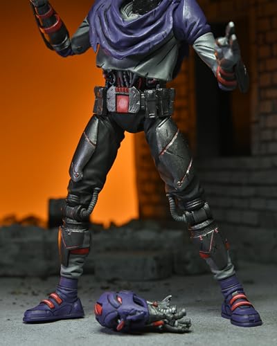 NECA TMNT Last Ronin Foot Bot extending robo-forearms add display versatility.