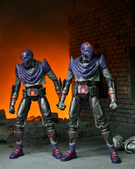 NECA TMNT Last Ronin Foot Bot with two cyber swords for dramatic battles.