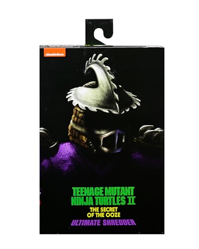 NECA TMNT Shredder side view highlights detailed armor for collectors.