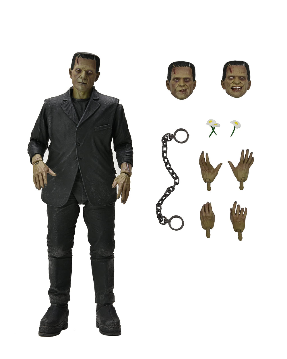 Frankenstein color version with three interchangeable heads for varied poses.
