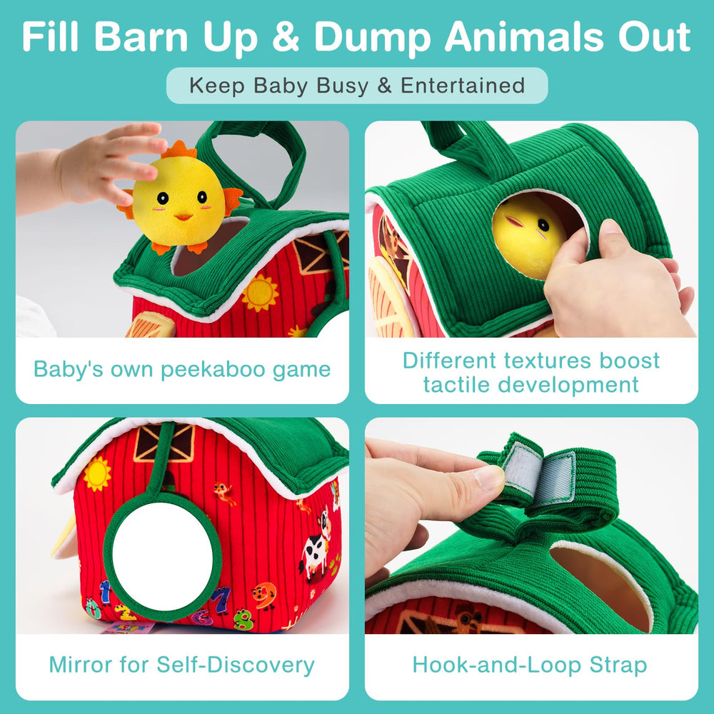 NECTAR BABY chicken plush animal adds color and gentle sound play