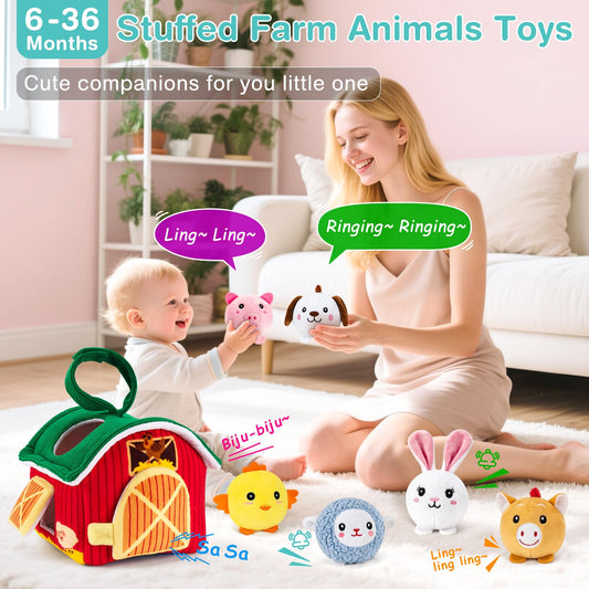 NECTAR BABY dog plush animal for tactile exploration and recognition