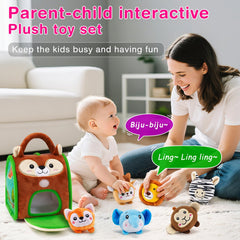 NECTAR BABY fox plush with squeaker supports cause-and-effect learning