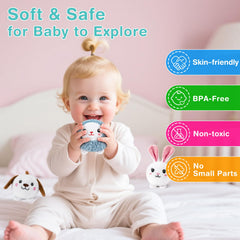 NECTAR BABY pig plush animal with squeaker for interactive play
