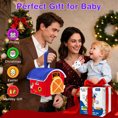 NECTAR BABY sensory barn set includes rattle and crinkle paper for engaging sounds