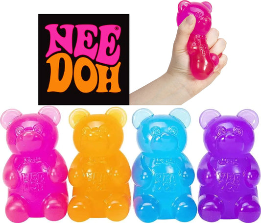 NeeDoh gummy bear squishy toy in 3.5 inch size for tactile play