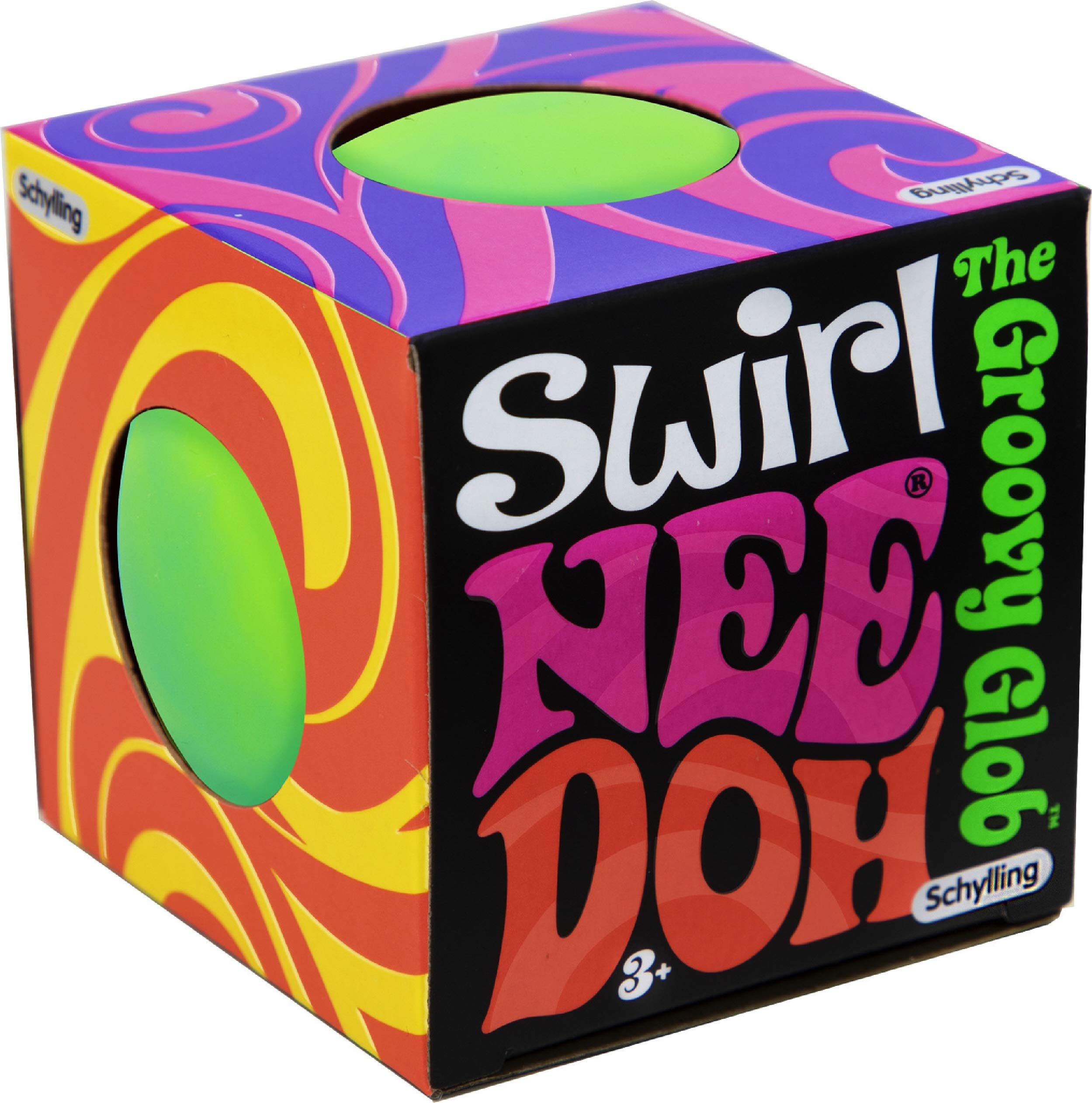 Needoh Nee-Doh Swirl Groovy Glob is a family-friendly fidget toy for ages 3+.