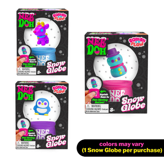 Needoh NeeDoh Squishmas snow globe snowman with calm, soothing sensory experience