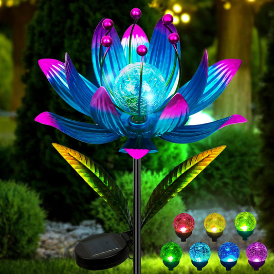 NEFELIBATE wind spinner 38-inch color display adds dynamic color to your garden breeze