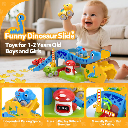 NEHEME playmat and dinosaurs encourage color and number recognition during hands-on play