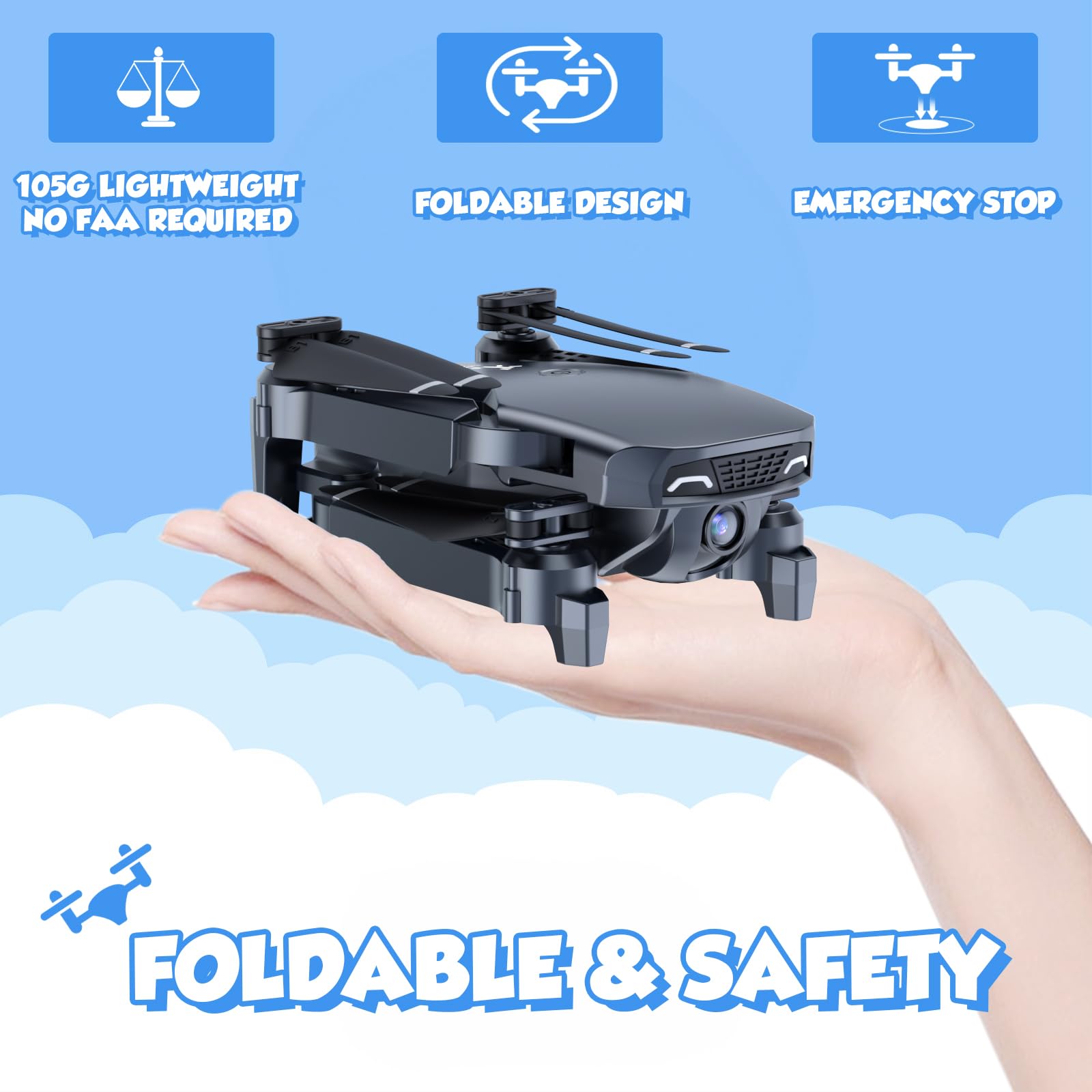 NEHEME Drones Gravity Control offers intuitive steering for beginners.